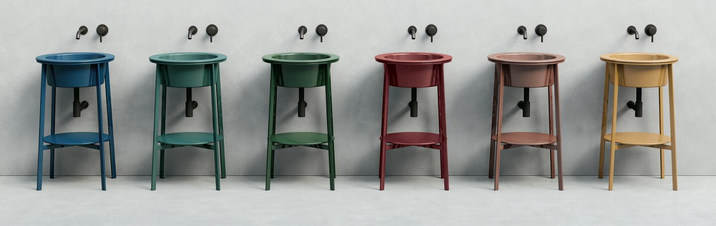 vasque sur pied couleur