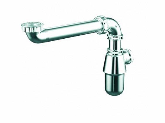 TUBULURE - Tubulure gain d'espace lavabo métallisée