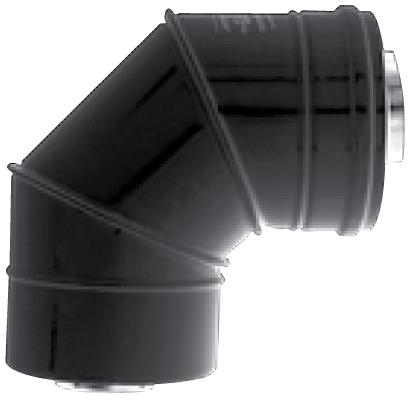 CONDUIT BIOTEN INOX 316 / ACIER - SPECIAL POELE A PELLETS - Système concentrique - Extérieur noir