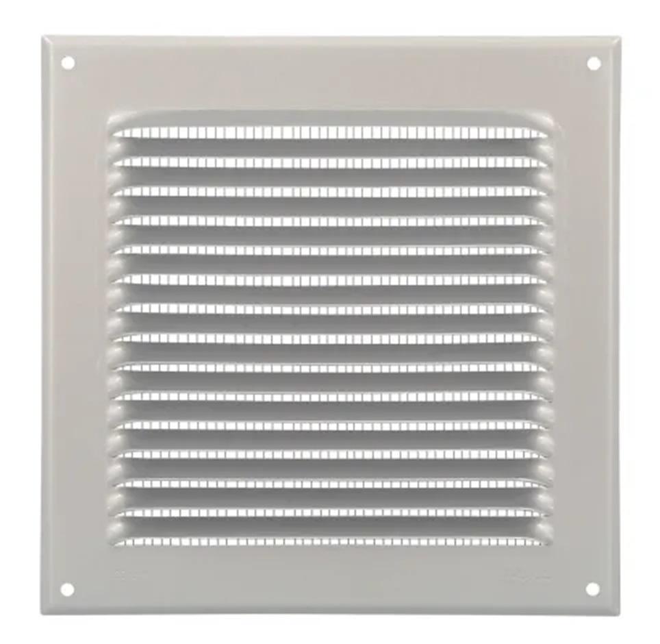 GRILLE D'AERATION A VISSER - En aluminium gris - Persiennes - Avec moustiquaire