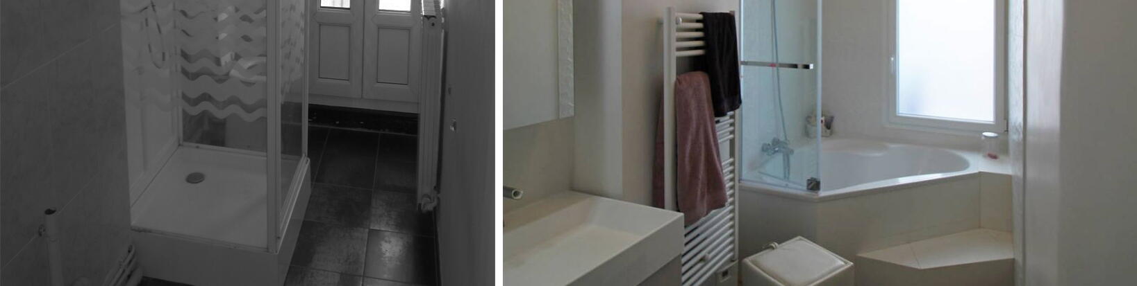 avant après : optimisation salle de bains