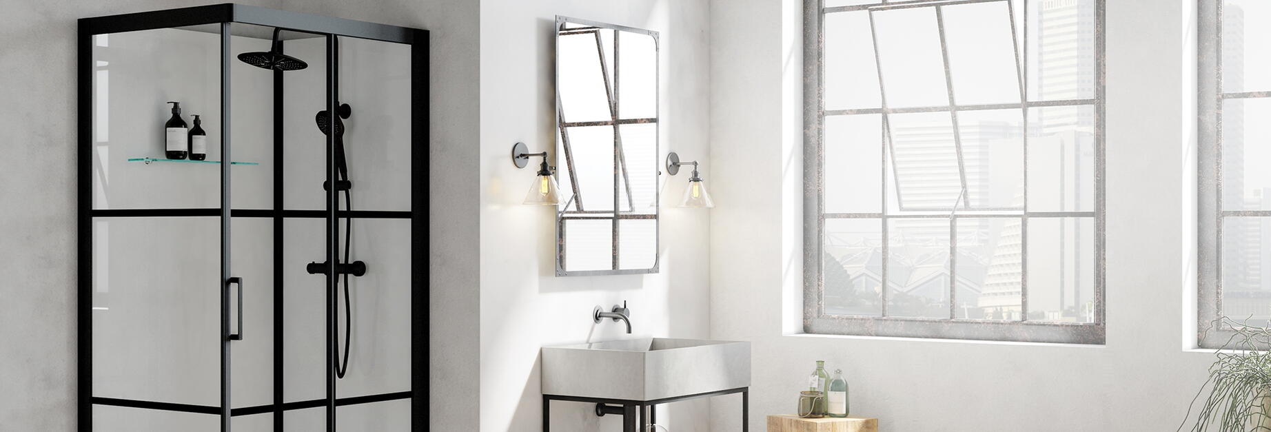 Paroi de douche verrière