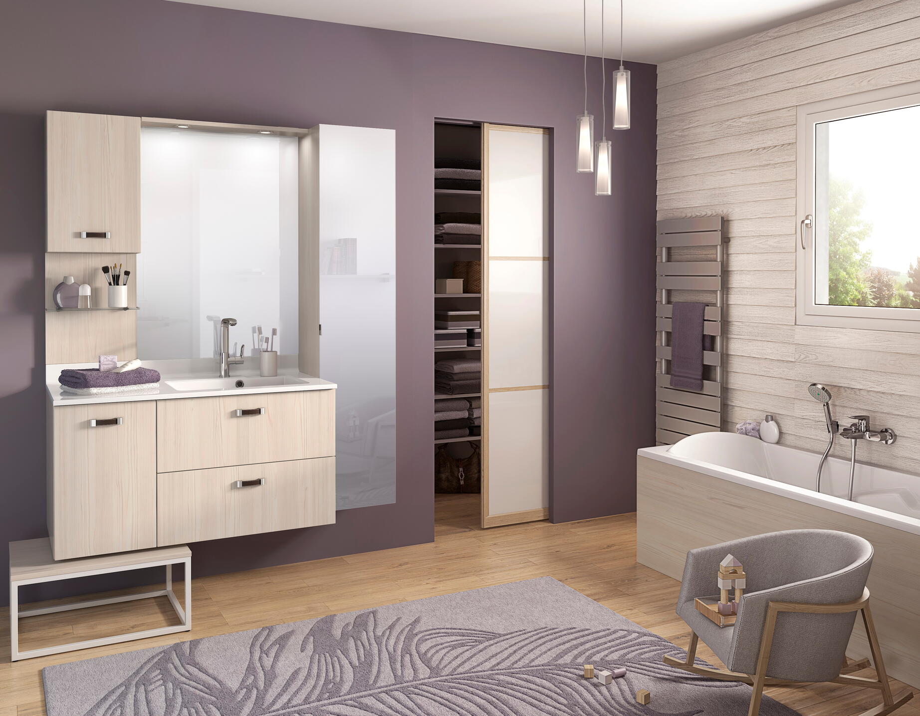 salle de bains en bois