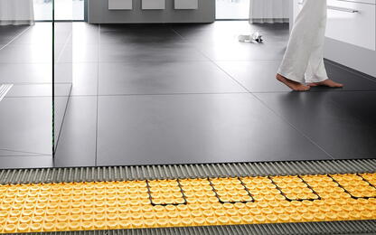 Plancher chauffant salle de bains