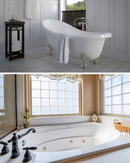 Baignoire rétro VS baignoire classique