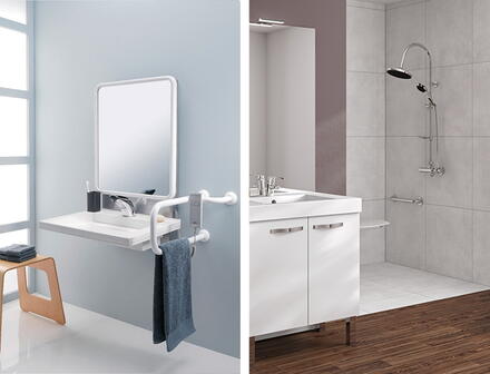 Meuble de salle de bain et plan vasque bien pensés