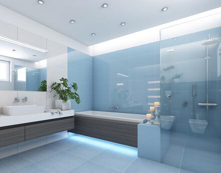 astuces pour donner de la profondeur à une salle de bains trop étroite