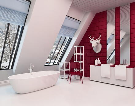 astuces pour aménager une salle de bains sous pente