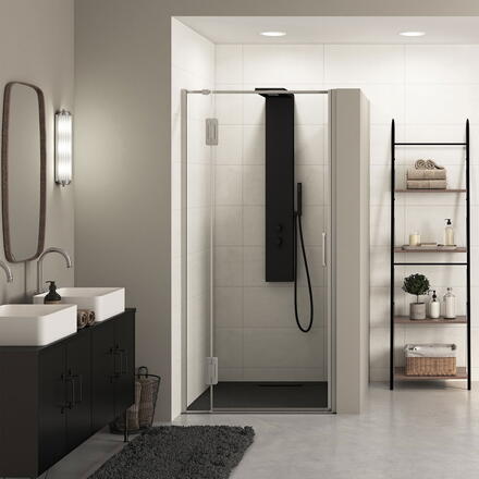 Grande douche et double vasque