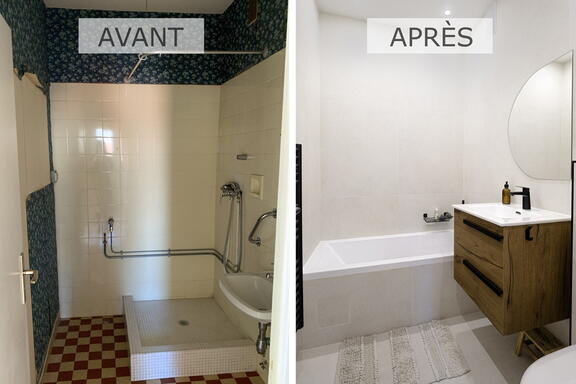avant après salle de bain