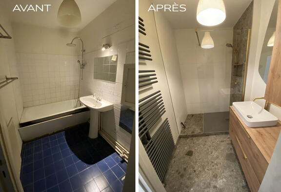 avant après salle d'eau